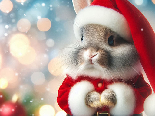 Cute Christmas Animals Jigsaw_img